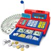 Pretend Play Calculator Cash Register Toy Gift for Kids Age 3, 4, 5, 6, 7, 8+ Year Old, 73 Pcs Grocery Store Playset with Microphone, Credit Card, Play Cash Register for Toddlers Kids 4-8