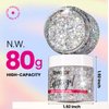 Teenitor Body Glitter, Silver Glitter, Body Glitter Gel, Hair Glitter, Face Glitter, Silver Glitter Gel for Face, Makeup, Hair, Eye Holographic Chunky Makeup Glitter