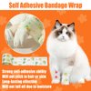 6 Roll 2 Inch x 5 Yards Pet Vet Wrap for Dogs Cats, Cohesive Bandages in Bulk, Colorful Cute Non-Woven Self Adhesive Bandages Wrap Roll for Pet Animals Wound Care Ankle Sprains & Swelling