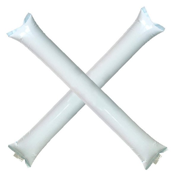 Furry Sunny Bam BamThunder Sticks Inflatable Stadium Noisemakers Cheer Sticks Blow Bar Inflatable Boom Sticks Noisemakers Stick Basketball Football Noisemakers Party Favors 100 Pack (White)