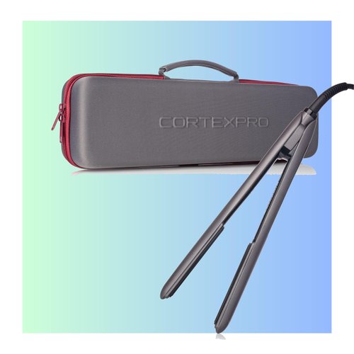 Cortex Professional Hair Iron - Ceramic Straightener for Professional Styling, Fast Heat, Silky Smooth Results, Carrying Case Included, Tourmaline Ceramic Plates