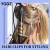 YGDZ Duck Billed Clips, 30pcs 3.5 Inch Metal Alligator Curl Hair Clips with Holes for Styling, Coloring, Thick Hair Rollers, Salon Use, Silver