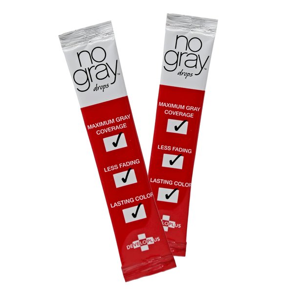 No Gray Color Drops, 2 Pack, Cover Gray Hair, Prevent Premature Color Fade, and Extend Time Between Root Touch Ups, Compatible with Permanent and Semi Permanent Hair Color, PPD & Ammonia-Free