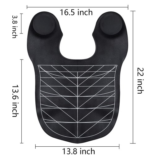 yarlung Hair Cutting Collar Cape, Silicone Hair Cutting Guide Cape for Hair Styling, Salon Hairdressing, Barber Shop, Weighted Neck Wrap, Black