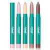 Erinde 4 Colors Eyeshadow Stick, Eye Brightener Stick, Shimmer Creamy Eye Shadow Makeup, Long Lasting Waterproof Glitter Highlighter Eye Liner Pencil Set