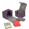 AEGIS GUARDIAN Card Deck Box for MTG, Commander Deck Box Hold 120+ Sleeved Cards, Leather Strong Magnet Card Deck Case Holder for Magic Cards TCG CCG, Purple
