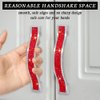 SAVORI Drawer Pulls Handle Bling Crystal Dresser Cupboard Closet Cabinet Wardrobe Door Furniture Handles Hardware Handle Pull for Home Kitchen Bathroom 4 Pack (14cm - 4 Pack, Red)
