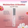 Blossom Moisturizing and Hydrating Shimmer Sparkle Lip Oil with Olive Oil + Grape Seed Oil, Infused with Real Flowers, 6g, Holiday Stocking Stuffer, 2 pack, Coconut/Watermelon