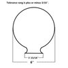SUNWO Replacement Clear Glass Shades Glass Globe Any Size (6/8/10/12/14)