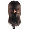 Zenyinfa Male Mannequin Head 100% Human Hair Training Doll Head for Hair Styling Cosmetology Manikin head for Cutting with Clamp Stand