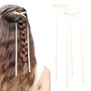 Cream Satin Hair Clips with Tassels, 2 PCS Long Ribbon Accessories for Women's Valentine's Day