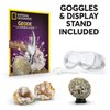 NATIONAL GEOGRAPHIC Break Open 2 Geodes Science Kit – Includes Goggles, Detailed Learning Guide and Display Stand - Great STEM Science gift for Mineralogy and Geology enthusiasts of any age