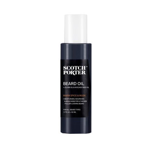 Scotch Porter Smoothing Beard Serum – Nourishing Beard Oil Seals in Moisture & Smooths Flyaways for a Frizz-Free, Fuller/Healthier-Looking Beard with All-Day Shine – Original Scent, 1.7 oz. Bottle