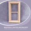 Toyvian 1: 12 Scale Wooden Window Dollouse Mini Window Frame Miniature Wooden Furniture for Doll House Decoration Dollouse Accessories