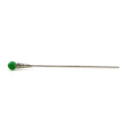 YILE Chinese Hair Sticks, Hair Chopsticks for Long Hair, Vintage Pearl Hairpin for Buns, Handmade Hair Accessories for Women Lady Girls (Green)