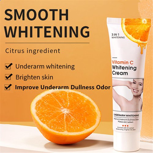 Vitamin C Skin Whitening Cream,Skin Bleaching Cream,Dark Spot Remover for Face,Skin Lightening Cream for Intimate Areas,Neck,Armpit,Elbow, Inner Thigh and Knees,Improve Underarm Dullness Odor
