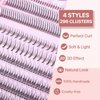 MLEN DIARY Individual Lashes 296 Clusters Lashes 4 Types Manga Lashes Individual Natural Look 9-13mm Eyelash Extension Kit for Make Up DIY