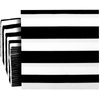 BLUE PANDA 150 Pack Black and White Paper Napkins - Disposable Striped Napkins for Birthday, Baby Shower, Graduation, 6.5x6.5 In