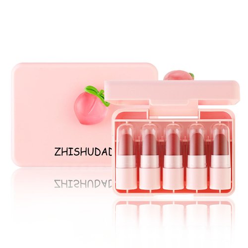 ZHISHUDL 5 Colors Nude Matte Lipstick Set,Smooth Velvety Lip Stick Set Long Lasting Lip Stain Lip...