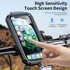 Kewig Bike Phone Mount Waterproof, Motorcycle Phone Mount with Aluminum Alloy Handlebar Mount Base & Touch-Screen, 360 Rotation Bike Phone Holder Suitable for 5.5'' - 7.0'' Cellphones