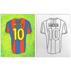 8x10 Messi Soccer Football Theme Paint Kit | Kids Cute Theme Pre Drawn Stretched Canvas | Backyard Party | Summer Camps Kids Paint Party Favor | DIY PARTY…