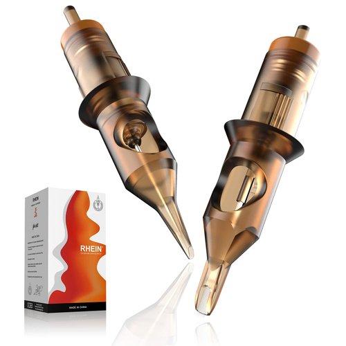 Tattoo Cartridge Needles 50pcs Assorted Disposable Tattoo Needles Curved/Round Magnum Shader Soft Edge Mixed 7RM 9RM 11RM 13RM 15RM(#10 Bugpin RM) EN02-50KIT-T