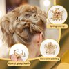 Weigongr Hair Clips, 12PCS Girls Flower Cute Claw Clips, Mini Hair Barrettes, Gold Metal Hair Clips for Thin Thick Hair, Decorative Hair Accessories