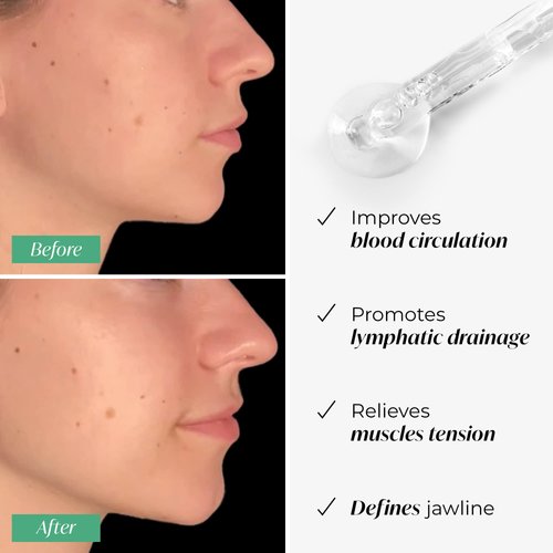 PLANTIFIQUE Gua Sha Facial Tools - Massage Tool - Jawline Sculptor - Face Sculpting Tool for Your Skincare Routine - Jade Gua Sha