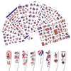 4th of July Nail Art Stickers American Independence Day Nail Decals Patriotic Design Nail Stickers 3D Self-Adhesive I Love USA Flags Heart Star Acrylic Nail Art Supplies for Nail Decoration 8 Sheets