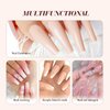 Saviland Acrylic Nail Kit Starter: Clear Pink Nude Acrylic Nail Kit Acrylic Powder & Monomer Acrylic Nail Liquid Acrylic Nail Brush Nail Files Forms Press On Nails Kits Acrylic Set Home Practice
