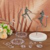FINGERINSPIRE 3 PCS Clear Action Figure Stand Action Figure Display Holder Stand Base with 12 Adjustable Waist Clips Compatible with HG RG BB Gundam Transparent Doll Stop Motion Holder Stand