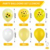 Sunflower Balloons, 12 inch Sunflower printed Balloons Yellow pastel yellow White Sunflower Balloons for Sunflower Themed Baby Shower Birthday Wedding Party Decorations Supplies