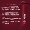 Ruby Kisses Lip Vinyl Tint - High-Pigment, Transfer-Proof, Smudge-Proof Liquid Lipstick, Soft-Satin Shine, Lightweight Makeup, Long-Lasting Lip-gloss, Full Coverage Color (REBEL, 2.8mL)