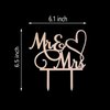 AMINJIE Mr and Mrs Cake Topper - Bride and Groom Sign Wedding/Engagement Cake Toppers Decoration, Mirror Rose Gold Acrylic