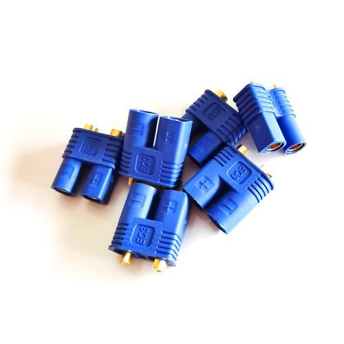 skrnrhrery EC3 Male Female Banana Plug Connector, 3.5mm Bullet Connector EC3 Kit for RC ESC LIPO Battery Device Solderable EC3 Plug (5 Pairs)