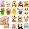 Maliweg 16-Pack Mini Animal Plush Toy Set, Soft Plush Toys for Kids Party Favors, Keychain Ornament,Birthday Party Supplies,Prize Rewards