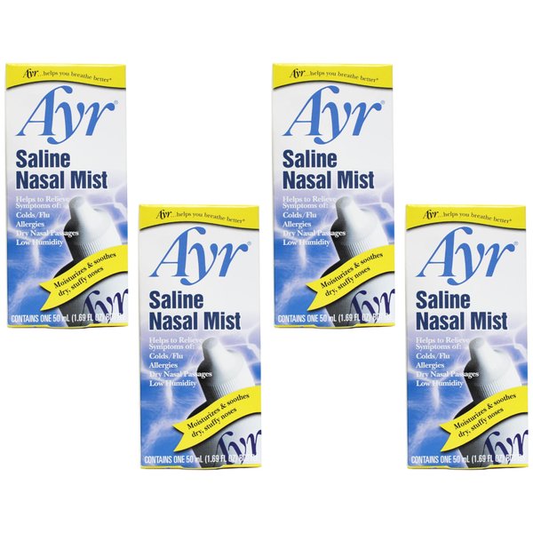 Ayr Saline Nasal Mist 50 mL (Pack of 4)