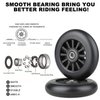 Kutrick 100mm Scooter Wheels - 100mm Pro Kick Scooter Wheels Replacement Pair - Smooth Bearing Installed | Plastic Core 100mm Scooter Wheels for Razor Fuzion Scooters with 100mm Wheels