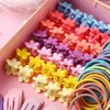 780 pcs Girls Hair Clip Hair Tie Set, Baby Little Girls Hair Accessories Set, Multicolor Lovely Girl Elastic Rope Hair Ties Ponytail Holder Hair Clips Hairband Set
