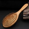 Familyhouse Natural Wooden Paddle Hair Brush Bamboo Bristle Detangling Hairbrush for Women Men and Kids Reduce Frizz and Massage Scalp