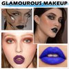LZXLUKGIR Black Blue Dark Purple Lipstick Halloween,3PCS Halloween Lipstick Set,Velvet Matte Liquid Lipstick,Long Lasting Waterproof Lip Stain,Nonstick Cup Smudge Proof Lip Gloss for Women