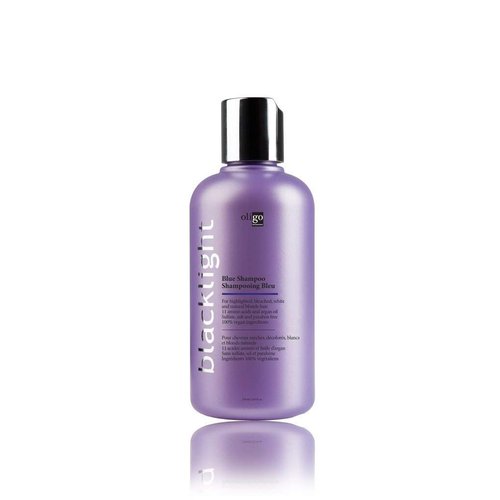OLIGO PROFESSIONNEL - Blacklight Blue Shampoo - Sulfate-Free Blue Shampoo for Blonde and Color Hair - Revive Treated Hair - Refreshes Faded Highlights - 11 Amino Acids and Moisturizing Formula - 8.5oz