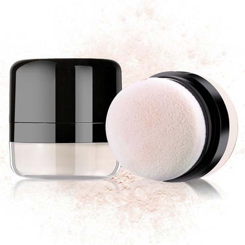 CAHIUYOA Setting Powder Loose Lightweight Oil Control Face Setting Powder Makeup Matte Smooth Loose Setting Powder with Soft Mushroom Powder Puff - 04 Natural Color