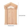 SPYMINNPOO Mini Dollhouse Door, 1:12 Doll House Mini Wooden Steepletop Door for Dolls Furniture Accessories Sportinggoods Doll Accessories
