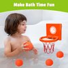 MARPPY Bath Toys for Toddlers & Kids – Bathtub Basketball Hoop with 4 Mold-Free Balls, Strong Suction Cup – Fun Bathtub and Shower Toys for Boys & Girls.