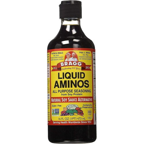 Bragg Liquid Aminos All Purpose Seasoning – Soy Sauce Alternative – Gluten Free, No GMO’s, Kosher Certified, 16 ounce
