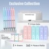 Four Candies Pastel Mechanical Pencil Set - 6PCS 0.5 mm & 0.7mm Pencils with 360PCS HB #2 Lead Refills, 3PCS Erasers and 9PCS Eraser Refills, Cute School Supplies Stuff for Student Writing Drawing