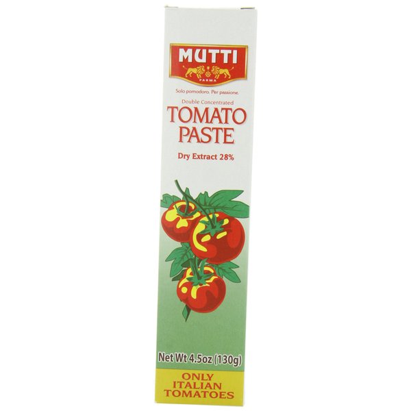 Mutti Double Concentrated Tomato Paste (Doppio Concentrato), 4.5 oz. Tube | 6 Pack | Italy’s #1 Brand of Tomatoes | Tube Tomato Paste | Vegan Friendly & Gluten Free | No Additives or Preservatives