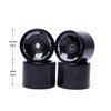 FREEDARE 70mm Longboard Wheels with ABEC-7 Bearings and Spacers(Black,Set of 4)