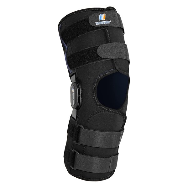 16inch Tall Hinged Knee Brace with Full Support with 4 Compression Straps,2 Metal Stabilizers,Breathe Air Spacer Drytex Wraparound for Knee Pain Relief,ACL,Arthritis,Meniscus(S fit Upper 17-20"/Lower 11.5-14.5")